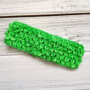Green Baby Crochet Headband